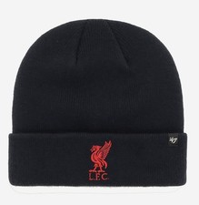 LIVERPOOL FC ADULT CUFF KNITTED HAT NAVY - FOOTBALL GIFT, WINTER, LFC, XMAS