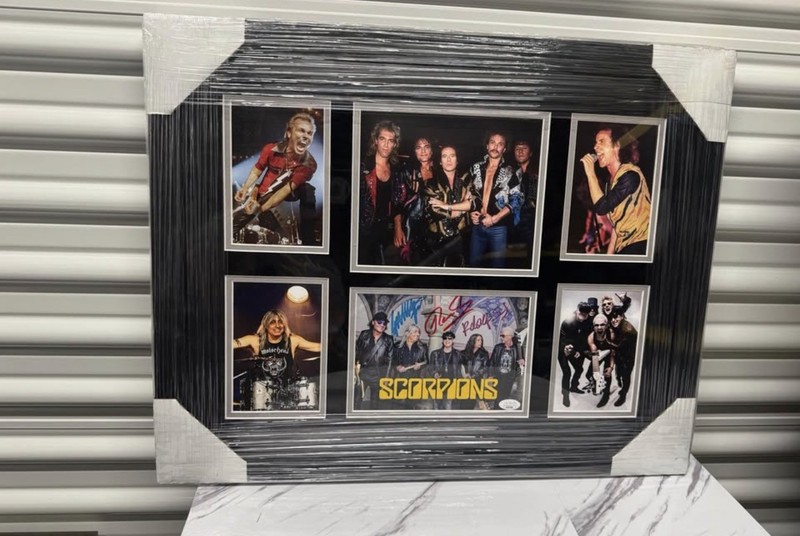Scorpions band signed autographed 6x8 photo framed JSA Wind of Change The Zoo