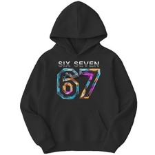 Felpa con cappuccio 67 Six Seven 6 7 bambini stampa moda ragazzi maglione divertente pullover