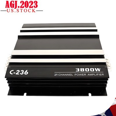 2 Channel Car Audio Amplifier C236 3800W Automotive Speaker Amp Sound System