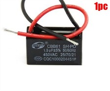 CBB61 1.5UF 450V Ac Metallized Pp Film Motor Running Start-Up Capacitor uf