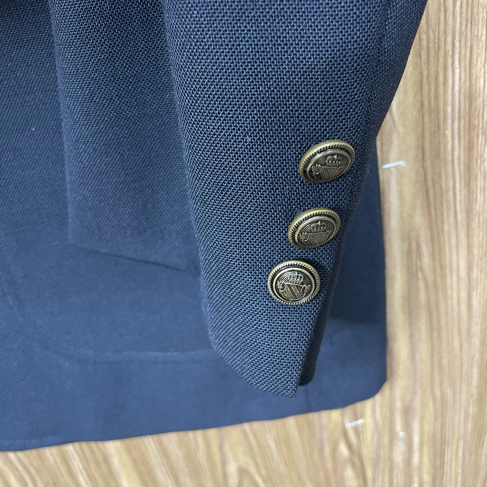 Chaqueta Blazer Botany 500 Para Hombre 38R Azul Marino Sólido Lúpulo Botones Dorados Hecha en EE. UU. Foto 3 de 4