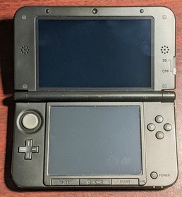 Nintendo 3DS XL Black SPR-001 W/ Charger~Stylus & Game Tested Works No Sd Card