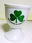 Souvenir of Ireland Shamrock Single Egg Cup-w/Sticker-Blarney Woolen Mills Shop — photo 3