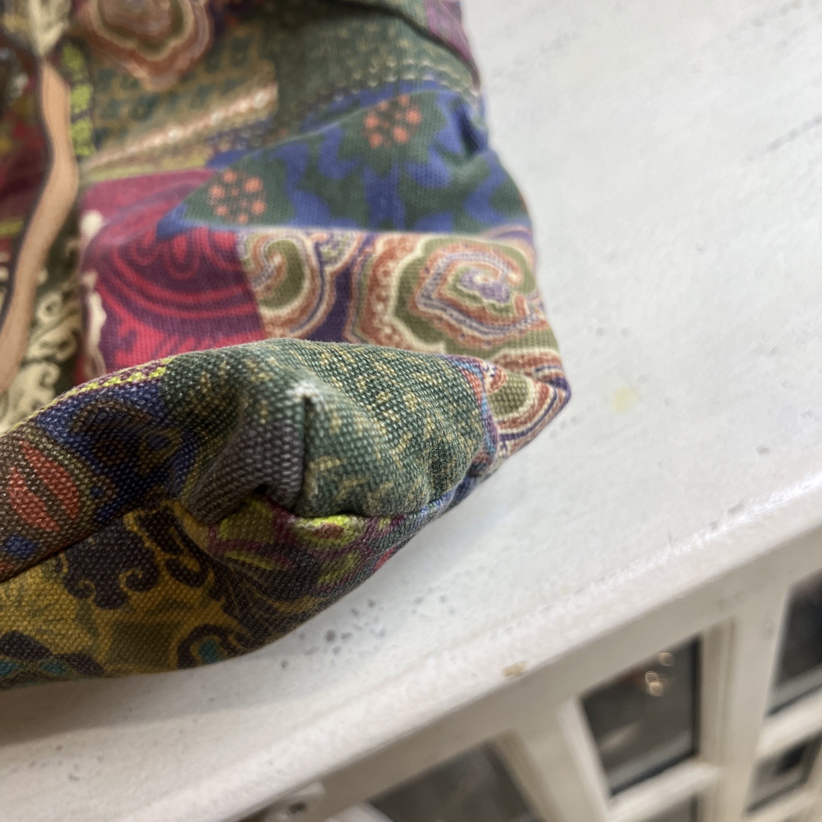 Vintage Fossil Multi-pattern Patchwork Floral Pri… - image 5