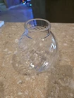 Vintage Tiffany & Co. 8” Optic Swirl Flower Vase Clear Large Glass Optic Swirl
