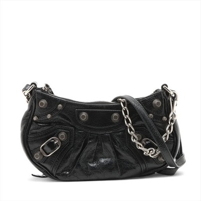 Balenciaga Le Kagor Mini Leather 2 Way Shoulder Bag Black 695814