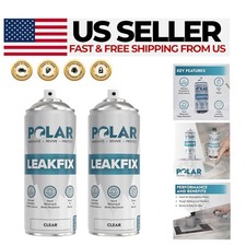 Dual Pack of Clear Leak Fix Spray - Instant Waterproof Sealant for All Surfaces