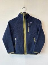 Patagonia Fleece Jacket Youth Small Navy Blue Sherpa Full Zip Outdoor Warm