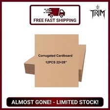 12 Pack 22x28 inch Corrugated Cardboard Sheets 1/8 Thick for Packaging Shippi...