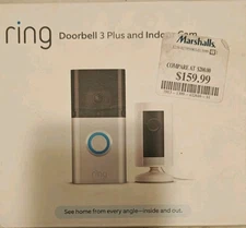 Ring - Starter Set with Battery Doorbell and Indoor Cam - Satin Nickel and White
