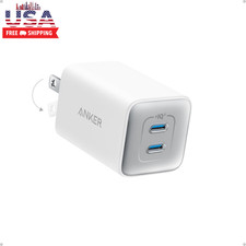 Anker Nano 47W Fast Charger USB C, 2-Port Compact Foldable USB C Gan Charger for