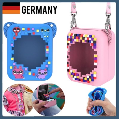Stoßfeste Silikon-Schutzhülle für Bitzee Interactive Toy Digital Pet (Blau/Rosa)
