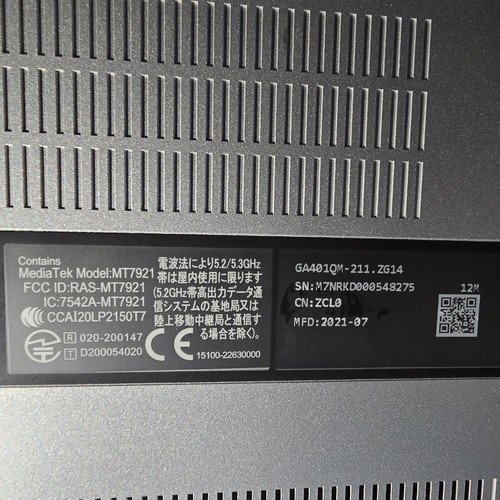 ASUS ROG Zephyrus G14 14 inch (QHD 120Hz Ryzen 9 5900HS Gaming Laptop - Picture 5 of 10