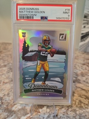 2025 Panini Donruss - Downtown! Matthew Golden #18 Gold /10 (RC)
