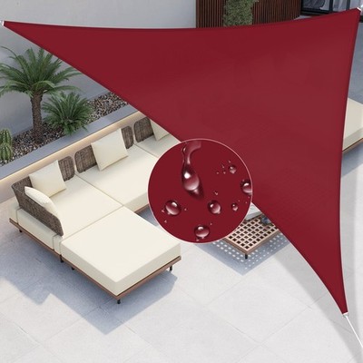 Red Right Triangle Waterproof Sun Shade Sail Outdoor Canopy Awning Patio Pool