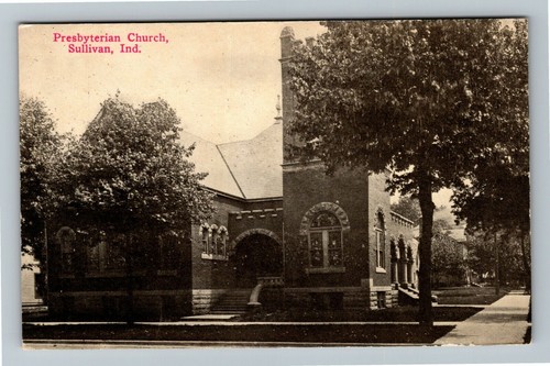 Sullivan IN-Indiana, Presbyterianische Kirche, Religion, draußen, alte Postkarte