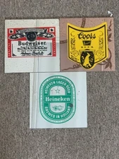  Beer Carnival Prize Black Glass Tile Man Cave Mirror Sign Advertising