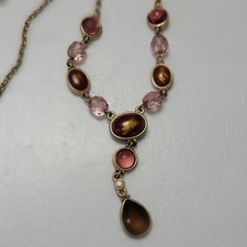 Avon Y Style Necklace Gold Tone 16 Adjustable