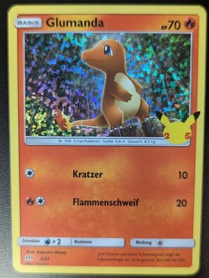 Pokémon Glumanda 9/25 Holo McDonalds 25th Birthday Deutsch 2021
