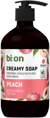 BIO NATURELL Cremige Flüssigseife mit Pumpe, Pfirsich, 473 ml