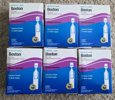 6 × Boston One Step Single Use Cleaners 0.01 Fl. Oz. 15 ct Exp 9/2026