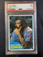1981 Topps West #90 Henry Bibby San Diego Clippers PSA 7 NM