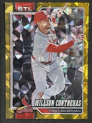 2026 Topps Series 1 - Willson Contreras #180 Gold Diamante Foil /50