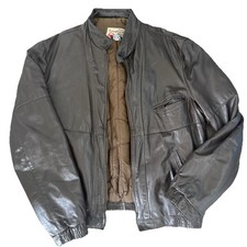 Vintage 70s 80s Sears The Leather Shop Brown Suede Leather Jacket Size 42 Long