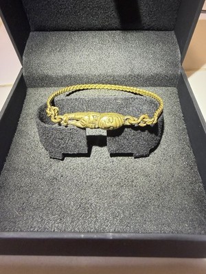Vintage Egyptian Pharaoh Gold Tone Bracelet