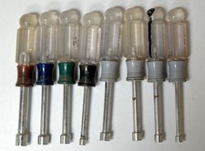 Eight Vintage Craftsman Nut Drivers Four SAE Four Metric USA Nutdrivers