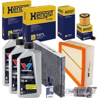 Hengst Filterset+Valvoline 5W30 ÖL Passend FüR 1.2 54 PS VW Polo 9N Fabia 6Y