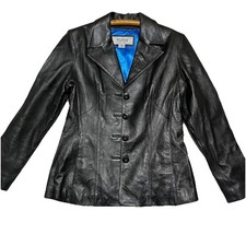 Wilson s Leather Maxima Jacket Womens Sz M Mid Length Black