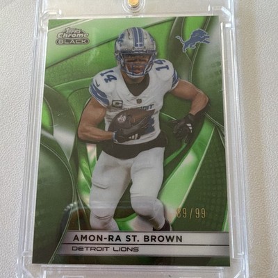 Topps 2025 Chrome Black Amon-Ra St. Brown Detroit Lions #35 55/99