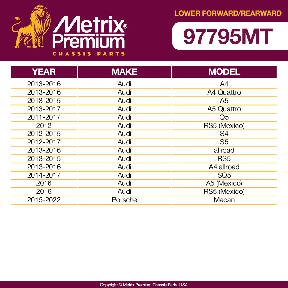 Комплект нижних передних и задних рычагов управления для Audi A4 A4 Quattro 2013-2016 годов выпуска - Изображение 2 из 4