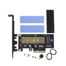 YIOVVOM M.2 NVME SSD to PCIe 3.0/4.0 x4 Adapter with Aluminum Heatsink Black