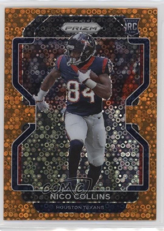 2021 Panini Prizm Rookie Orange Disco Prizm Nico Collins #360 RC