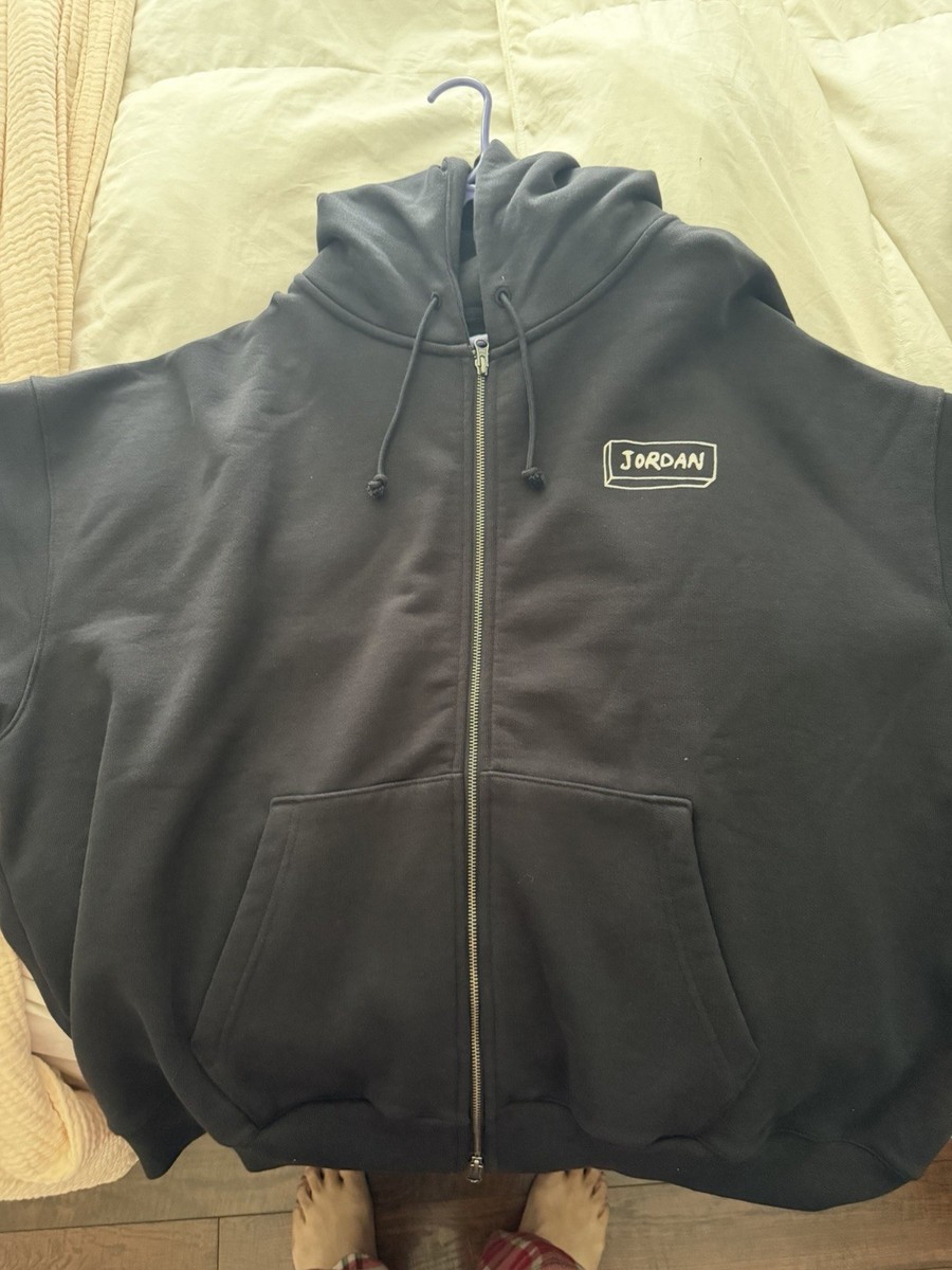 Jordan Air Jordan Union Full Zip Hooded Fleece Hoodie Black XXL