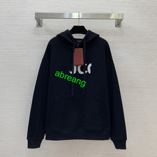 women flocking letter hooded pullover casual Terry cotton knitted hoodie 2025