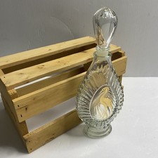 Vtg Avon Perfume Bottle Glass Flamingo Bath Oil Decanter EMPTY Collectible