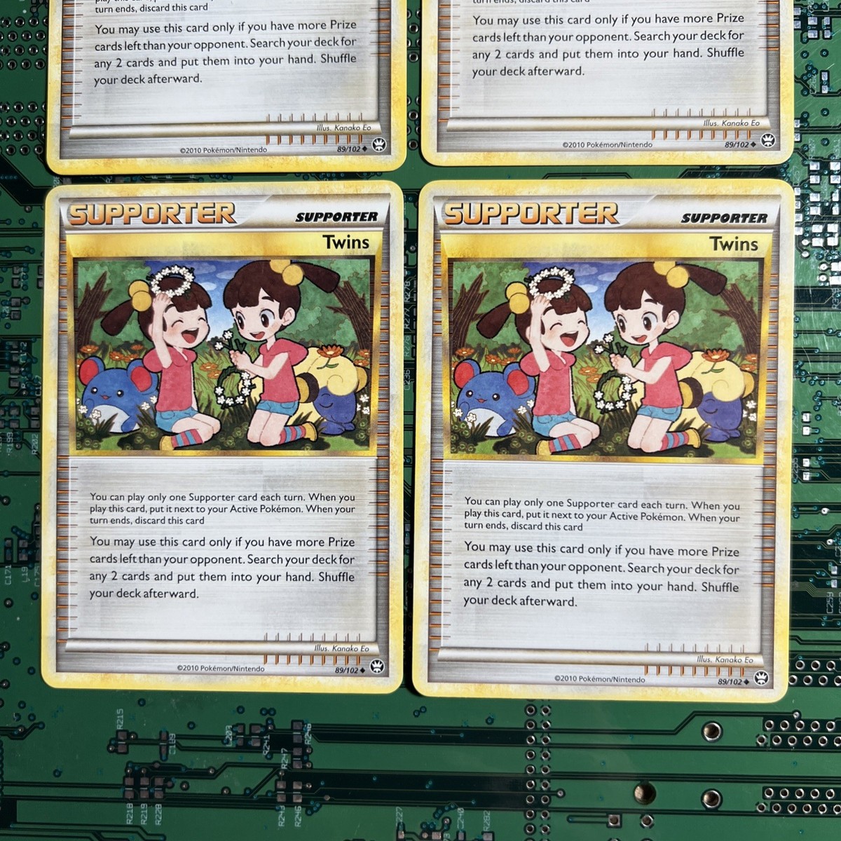 Twins 89/102 Triumphant Pokemon Card Trainer Non-Holo Supporter 4