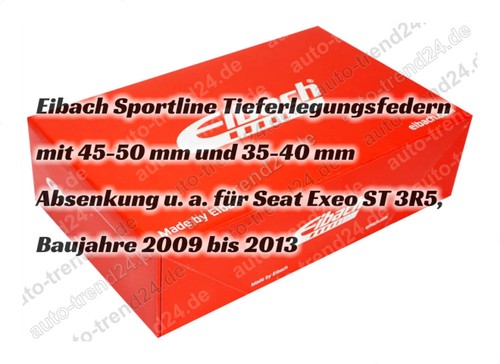 Tieferlegungsfedern 45-50mm & 35-40mm u.a.: Seat Exeo ST 3R5 Bj. 2009-2013 - Bild 3 von 7