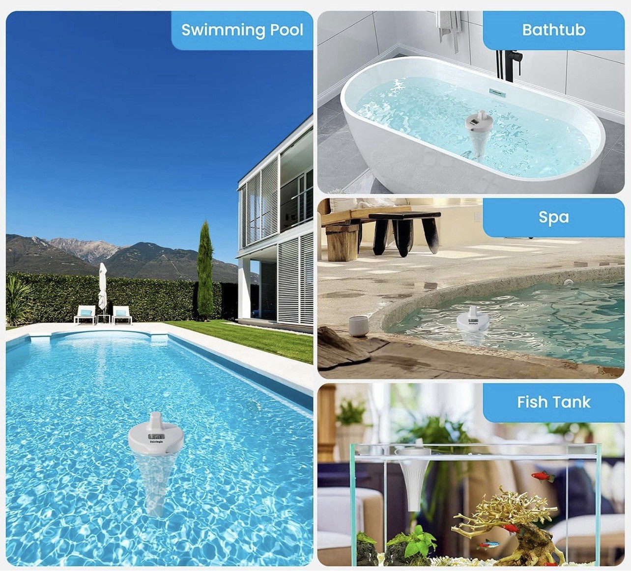 Sainlogic Wireless Pool Thermometer Floating Easy Read, High Precision Outdoo