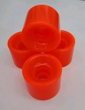 Vintage RANNALLI 50 D Skateboard Roller Skate Wheels x 4 70s NOS NEW Orange