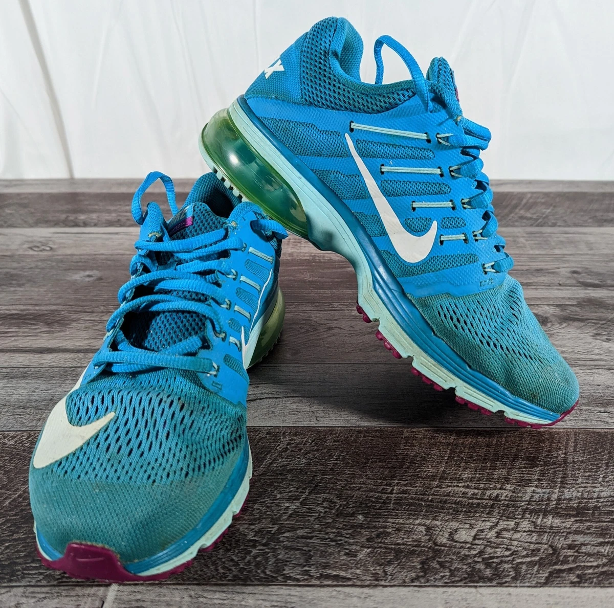 Nike Air Max 4 Blue Running Shoes Women&#039;s Size 806798-400 |