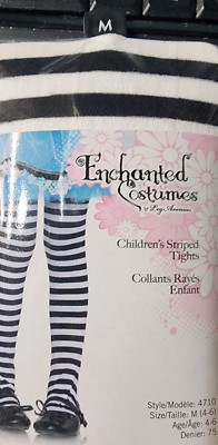 Enchanted Costumes by Leg Avenue Children's Striped Tights Size M 4710