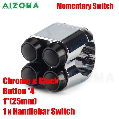 Cafe Racer Motorcycle 2/ 3/ 4 Button Momentary Switch For 1″ or 7/8″ Handlebars - Picture 15 of 41