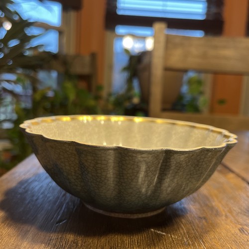 Royal Copenhagen Denmark Crackleware Bowl Numbered - Picture 16 of 16