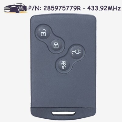 Smart Remote Key Fob 285975779R for Renault Zoe Megane 3 Laguna 3 Scenic Fluence