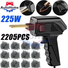 Hot Stapler Car Bumper Fender Fairing Welder Gun Plastic Repair Kit+2205 Staples